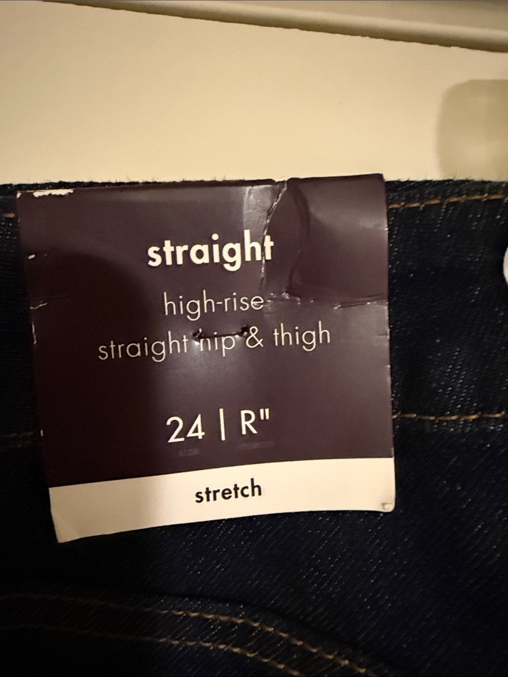 Button-Fly Dark Indigo Denim Jeans with Cuffed Hem - Picture 5 of 11